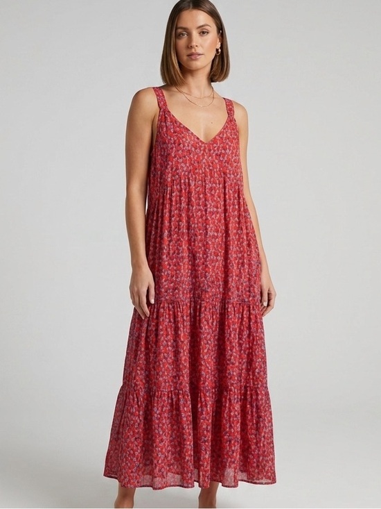 Joie Dresses & Skirts - Joie Red Patterned Maxi Dress